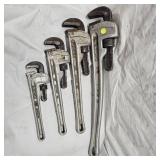Rigid Aluminum Pipe Wrenches 24",18",15",10"