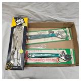 2 New Diamond Adj Wrenches and New Vise Grip
