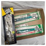 2 New Diamond Adj Wrenches and New Vise Grip