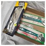 2 New Diamond Adj Wrenches and New Vise Grip