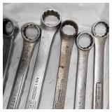Large Lot of 1 1/8-1 5/8 Wrench Set, 8 Qty (Williams and Craftsman)
