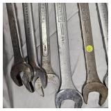 Large Lot of 1 1/8-1 5/8 Wrench Set, 8 Qty (Williams and Craftsman)