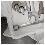 Large Lot of 1 1/8-1 5/8 Wrench Set, 8 Qty (Williams and Craftsman)
