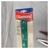 2 Needle Nose Vise Grips and New Diamond Adjustable Wrench