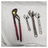 3-Diamond Adjustable Wrenches and Channel Locks