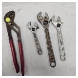 3-Diamond Adjustable Wrenches and Channel Locks