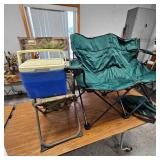 Like New Folding Camping Chair, Chair and Cooler