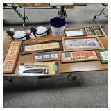 Box of Home Décor, Fillet Knife and Decoys