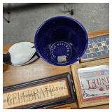 Box of Home Décor, Fillet Knife and Decoys