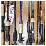 Lot of 12 Fishing Rods