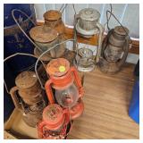 Older Kersosene Lamps As Shown(7 Total)