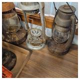 Older Kersosene Lamps As Shown(7 Total)