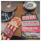 Novelty Theatre Signs with old Movie Reels