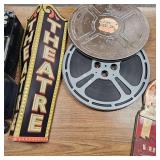 Novelty Theatre Signs with old Movie Reels