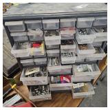 Lot with Router and Nuts, Bolts, Screw Bin