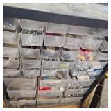 Lot with Router and Nuts, Bolts, Screw Bin