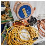 Lot of 3 Extension Cords and Hedge Trimmer