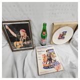 Farmfest 1976 Willy Nelson Pic, Plate, Brochures, Bottle