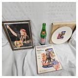 Farmfest 1976 Willy Nelson Pic, Plate, Brochures, Bottle