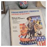 Farmfest 1976 Willy Nelson Pic, Plate, Brochures, Bottle