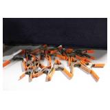 Set of 13 Assorted Metal Spring Clamps with Orange Handles