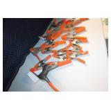 Set of 13 Assorted Metal Spring Clamps with Orange Handles