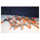 Set of 13 Assorted Metal Spring Clamps with Orange Handles