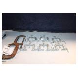 Lot of 8 Metal C-Clamps Assorted Sizes