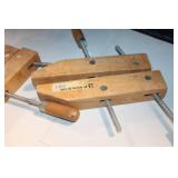 Pair of 12 Inch Wooden Hand Screw Clamps