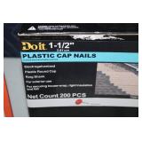 Assorted Nails and Deck Screws Lot - Joist Hanger Nails, Plastic Cap Nails, Trimhead Deck Screws