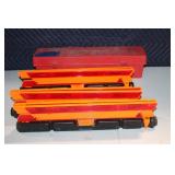 Set of 3 Foldable Emergency Roadside Reflective Warning Triangles with Red Case