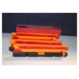 Set of 3 Foldable Emergency Roadside Reflective Warning Triangles with Red Case