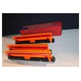 Set of 3 Foldable Emergency Roadside Reflective Warning Triangles with Red Case