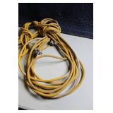 Set of 2 Heavy Duty Yellow Extension Cords