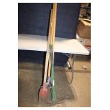 Set of 3 Manual Post Hole Diggers and Pickaxe