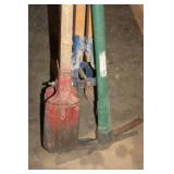 Set of 3 Manual Post Hole Diggers and Pickaxe