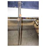 Pair of 48 Inch Pipe Clamps with Cast Iron Fixtures