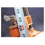 Pair of 48 Inch Pipe Clamps with Cast Iron Fixtures