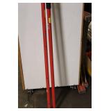 Pair of 78-Inch Red Adjustable Pole Clamps