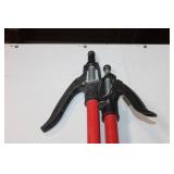 Pair of 78-Inch Red Adjustable Pole Clamps