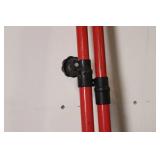 Pair of 78-Inch Red Adjustable Pole Clamps