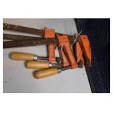 Set of 3 Pony 4503 30-Inch Bar Clamps with Wooden Handles