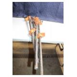 Set of 4 Heavy Duty Pipe Clamps with Orange Jaws