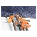 Set of 4 Heavy Duty Pipe Clamps with Orange Jaws