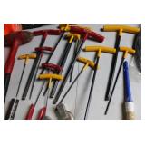 Mixed Hand Tools Set with T-Handle Hex Keys, Clamps, Mallets, and Coiled Wires