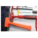 Mixed Hand Tools Set with T-Handle Hex Keys, Clamps, Mallets, and Coiled Wires