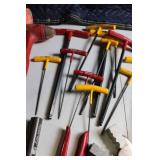 Mixed Hand Tools Set with T-Handle Hex Keys, Clamps, Mallets, and Coiled Wires