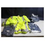Collection of High-Visibility Braden Construction Work Shirts and Safety Hoods