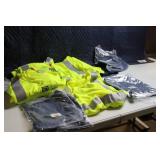 Collection of High-Visibility Braden Construction Work Shirts and Safety Hoods