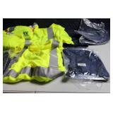 Collection of High-Visibility Braden Construction Work Shirts and Safety Hoods